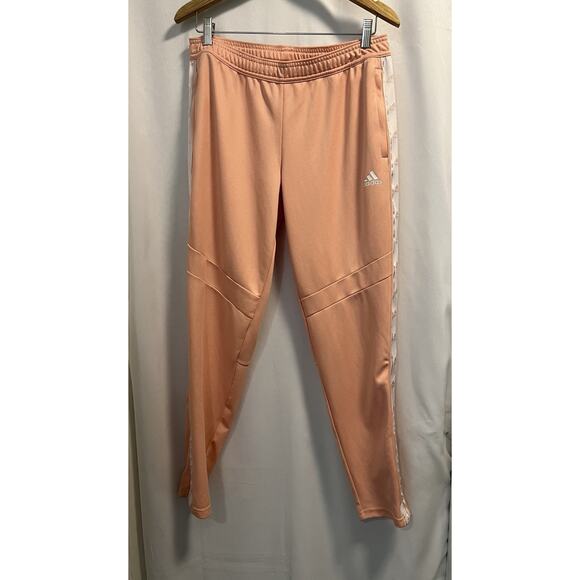 ADIDAS | Women’s Tiro Athletic Soccer Stripe Track Pants Pink Peach Salmon- Med - Picture 1 of 5